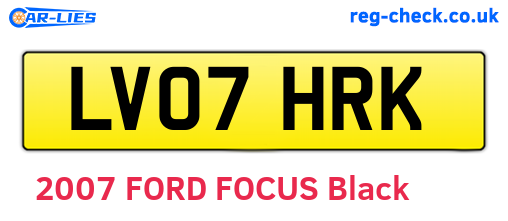 LV07HRK are the vehicle registration plates.