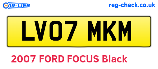 LV07MKM are the vehicle registration plates.