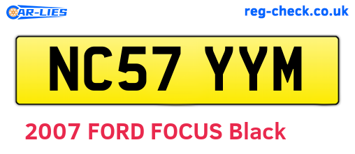 NC57YYM are the vehicle registration plates.