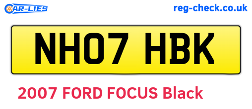 NH07HBK are the vehicle registration plates.