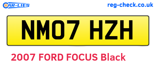 NM07HZH are the vehicle registration plates.
