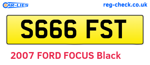 S666FST are the vehicle registration plates.