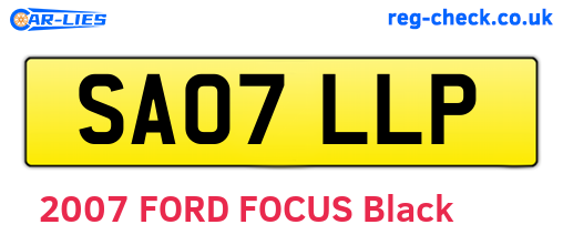 SA07LLP are the vehicle registration plates.