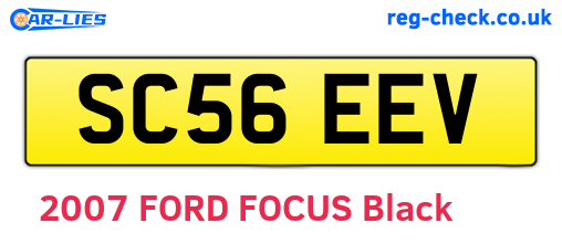 SC56EEV are the vehicle registration plates.