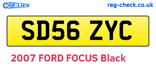 SD56ZYC are the vehicle registration plates.