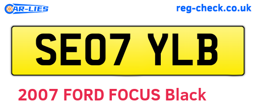 SE07YLB are the vehicle registration plates.