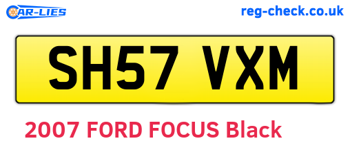 SH57VXM are the vehicle registration plates.