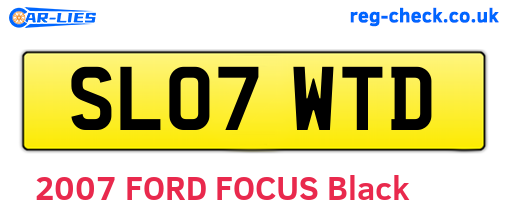 SL07WTD are the vehicle registration plates.