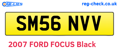 SM56NVV are the vehicle registration plates.