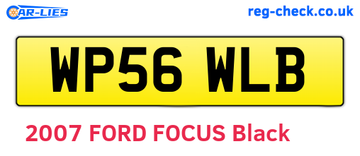 WP56WLB are the vehicle registration plates.