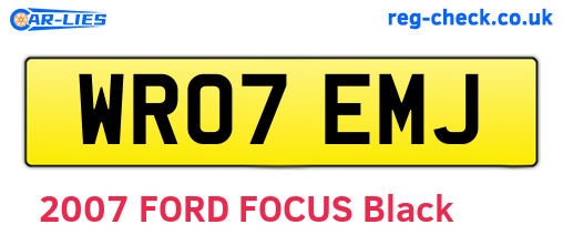 WR07EMJ are the vehicle registration plates.