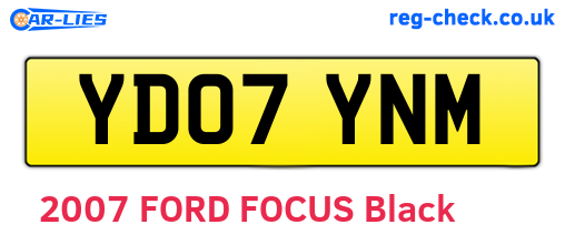 YD07YNM are the vehicle registration plates.