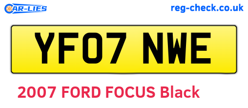 YF07NWE are the vehicle registration plates.