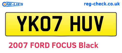 YK07HUV are the vehicle registration plates.
