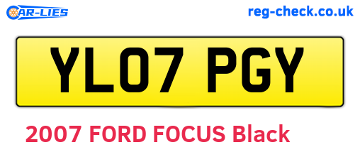 YL07PGY are the vehicle registration plates.