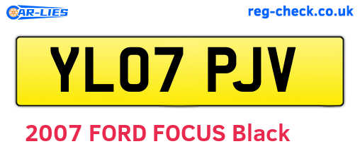 YL07PJV are the vehicle registration plates.
