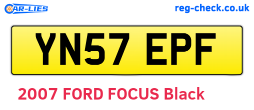 YN57EPF are the vehicle registration plates.