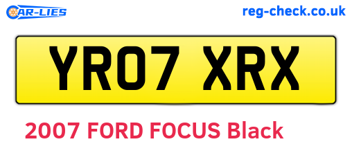 YR07XRX are the vehicle registration plates.