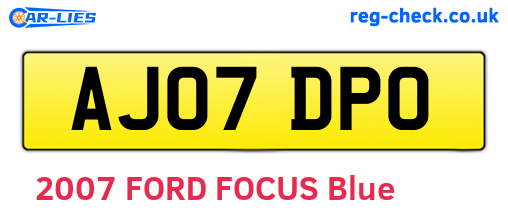 AJ07DPO are the vehicle registration plates.
