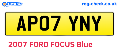AP07YNY are the vehicle registration plates.