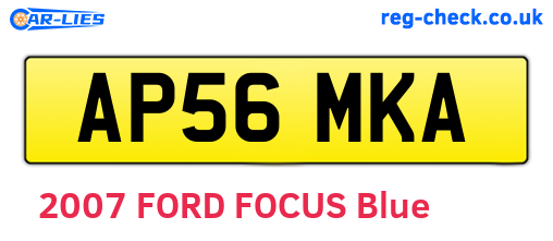 AP56MKA are the vehicle registration plates.