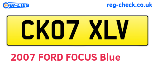 CK07XLV are the vehicle registration plates.