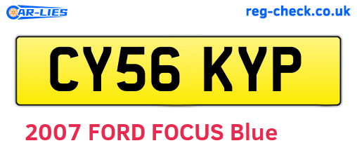 CY56KYP are the vehicle registration plates.