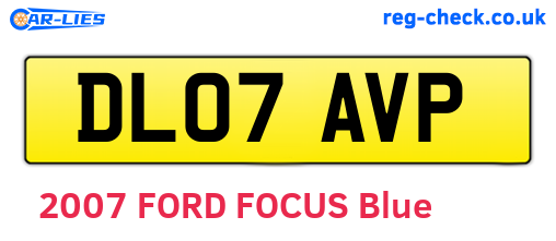 DL07AVP are the vehicle registration plates.