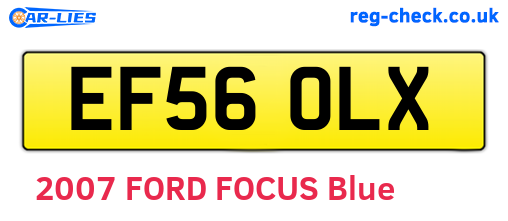EF56OLX are the vehicle registration plates.