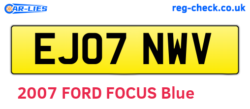 EJ07NWV are the vehicle registration plates.
