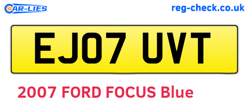 EJ07UVT are the vehicle registration plates.