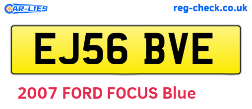 EJ56BVE are the vehicle registration plates.