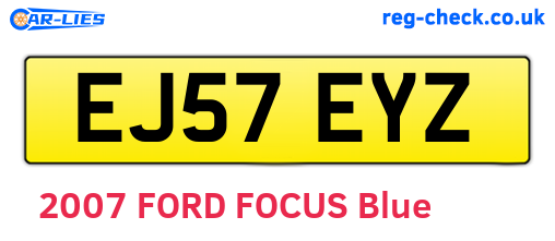 EJ57EYZ are the vehicle registration plates.