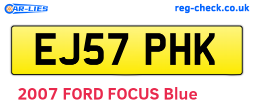 EJ57PHK are the vehicle registration plates.