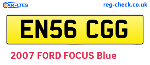 EN56CGG are the vehicle registration plates.