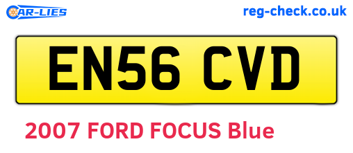 EN56CVD are the vehicle registration plates.