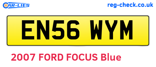 EN56WYM are the vehicle registration plates.