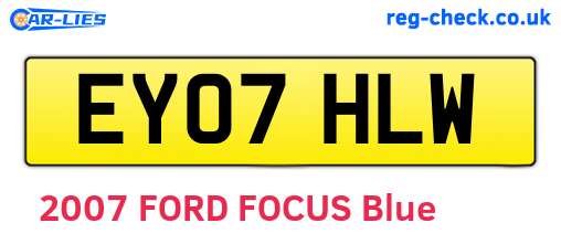 EY07HLW are the vehicle registration plates.
