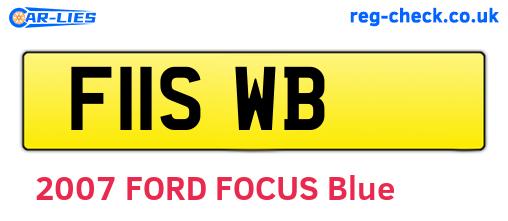 F11SWB are the vehicle registration plates.