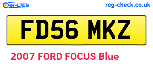 FD56MKZ are the vehicle registration plates.