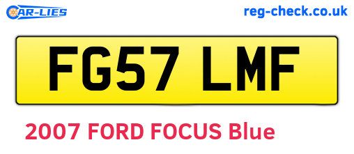 FG57LMF are the vehicle registration plates.