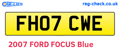FH07CWE are the vehicle registration plates.