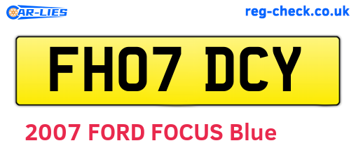 FH07DCY are the vehicle registration plates.