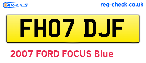 FH07DJF are the vehicle registration plates.