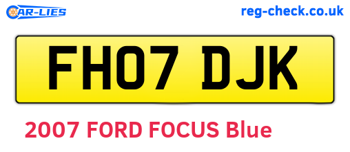 FH07DJK are the vehicle registration plates.