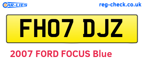 FH07DJZ are the vehicle registration plates.