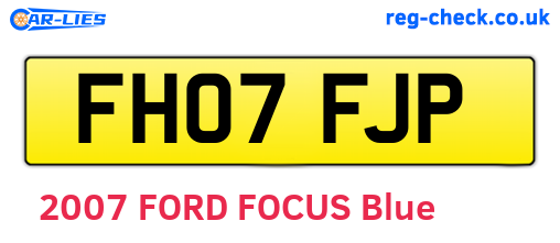 FH07FJP are the vehicle registration plates.