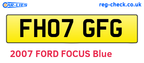 FH07GFG are the vehicle registration plates.