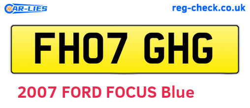 FH07GHG are the vehicle registration plates.
