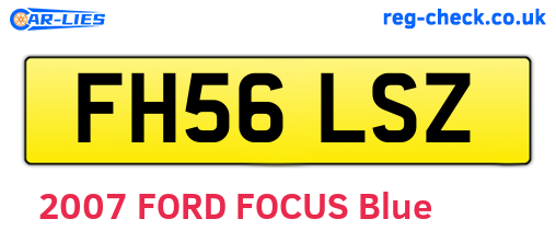 FH56LSZ are the vehicle registration plates.